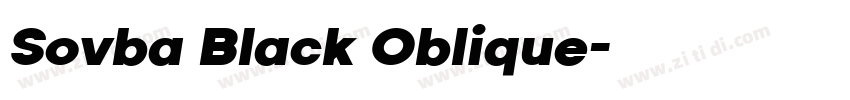 Sovba Black Oblique字体转换